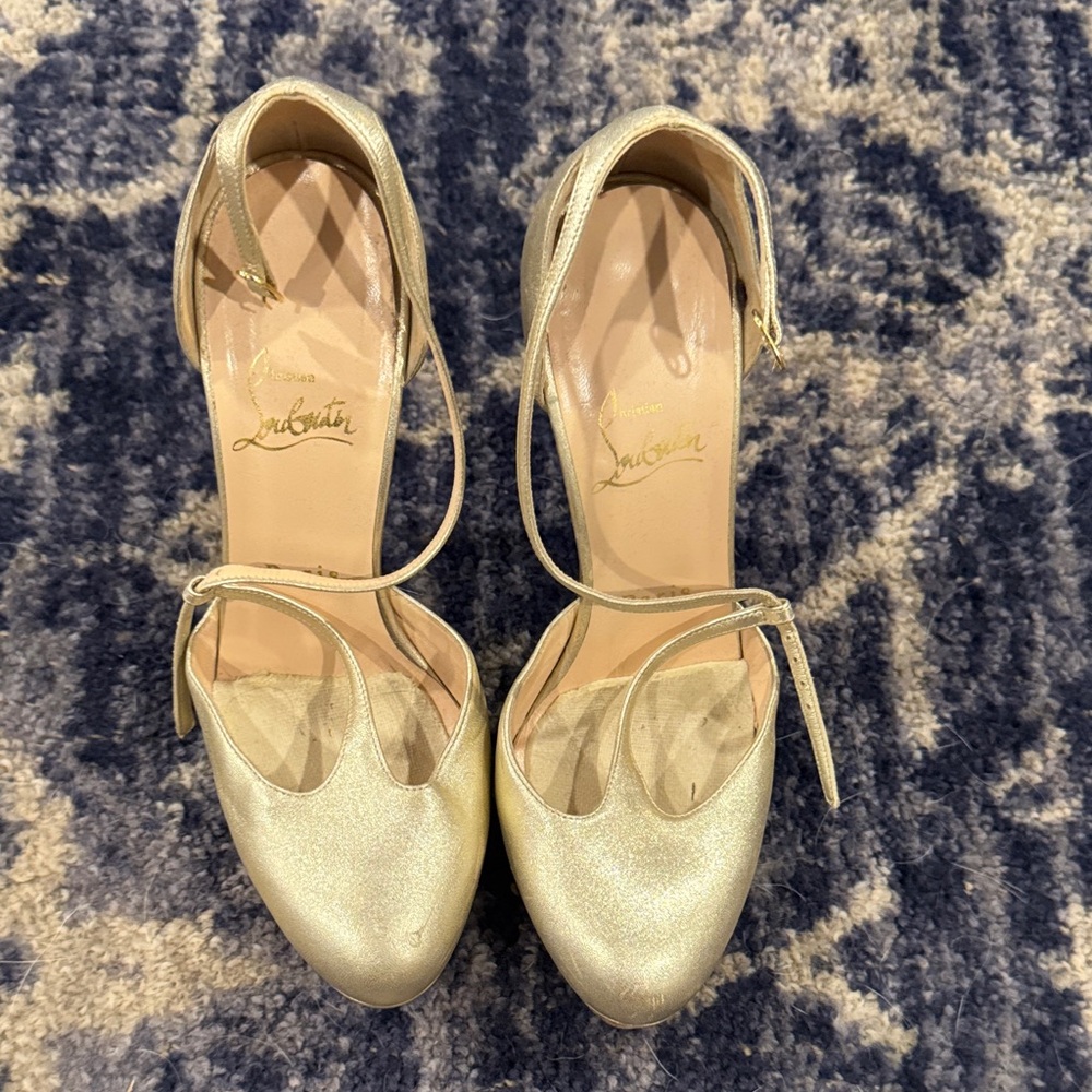 Christian Louboutin Shimmering Gold Heels